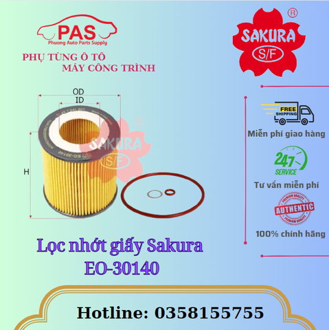 Lọc nhớt giấy Sakura EO-30140