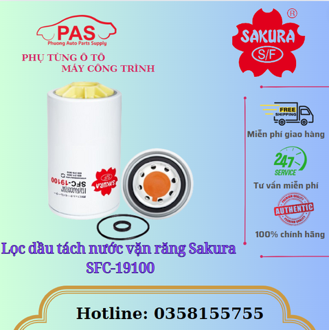 Lọc dầu tách nước vặn răng Sakura SFC-19100