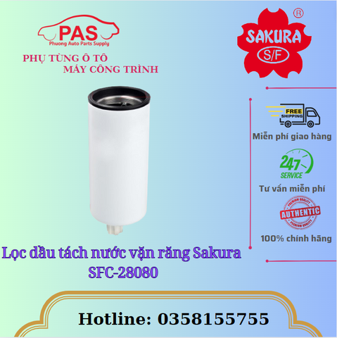 Lọc dầu tách nước vặn răng Sakura SFC-28080