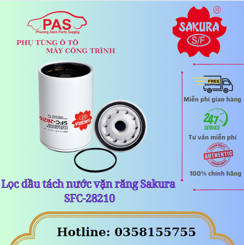 Lọc dầu tách nước vặn răng Sakura SFC-28210