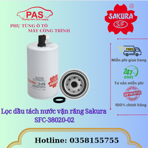 Lọc dầu tách nước vặn răng Sakura SFC-38020-02