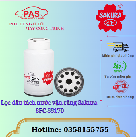 Lọc dầu tách nước vặn răng Sakura SFC-55170