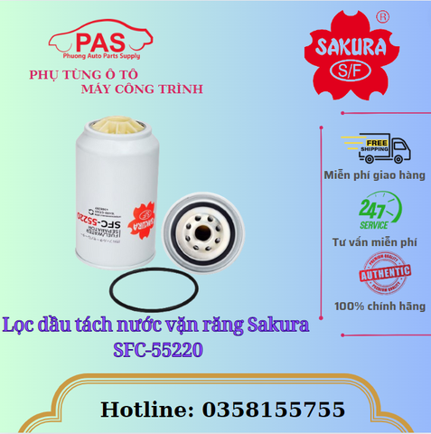 Lọc dầu tách nước vặn răng Sakura SFC-55220