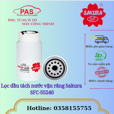 Lọc dầu tách nước vặn răng Sakura SFC-55240