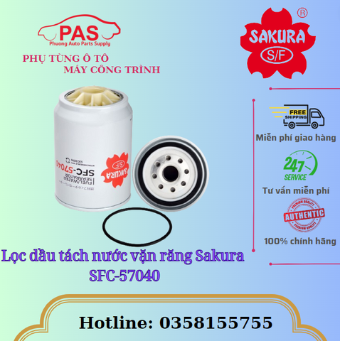 Lọc dầu tách nước vặn răng Sakura SFC-57040