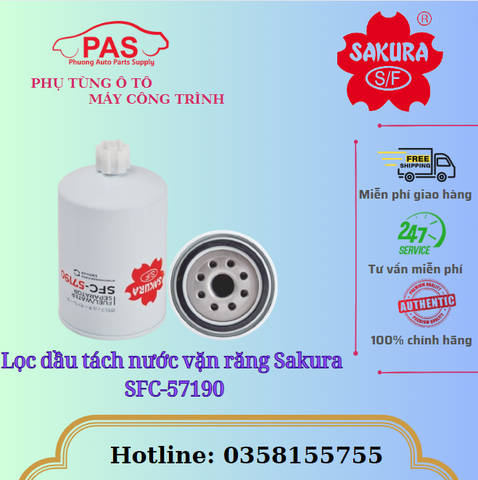 Lọc dầu tách nước vặn răng Sakura SFC-57190
