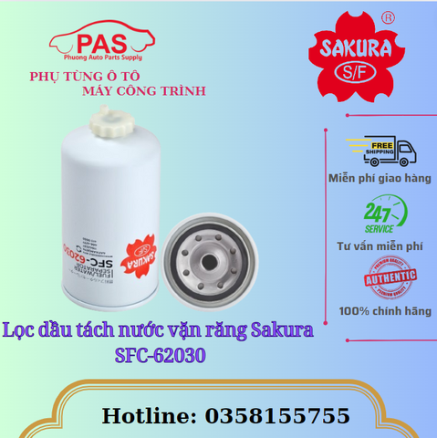 Lọc dầu tách nước vặn răng Sakura SFC-62030