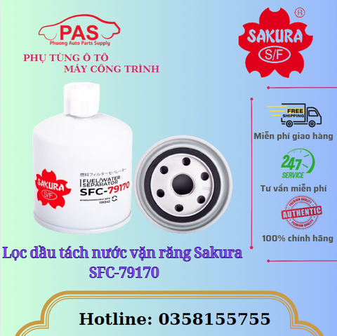 Lọc dầu tách nước vặn răng Sakura SFC-79170