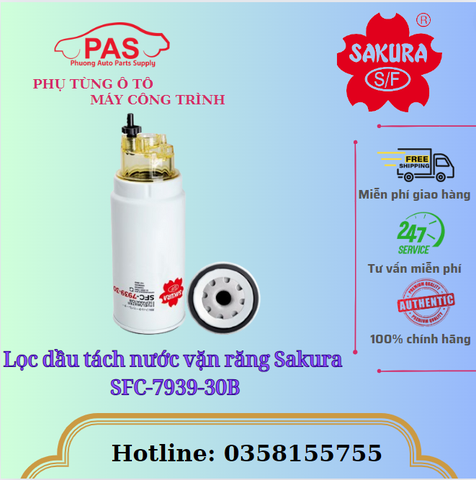 Lọc dầu tách nước vặn răng Sakura SFC-7939-30B