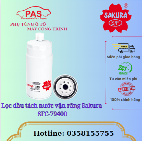 Lọc dầu tách nước vặn răng Sakura SFC-79400