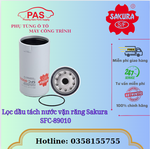 Lọc dầu tách nước vặn răng Sakura SFC-89010