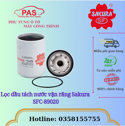 Lọc dầu tách nước vặn răng Sakura SFC-89020