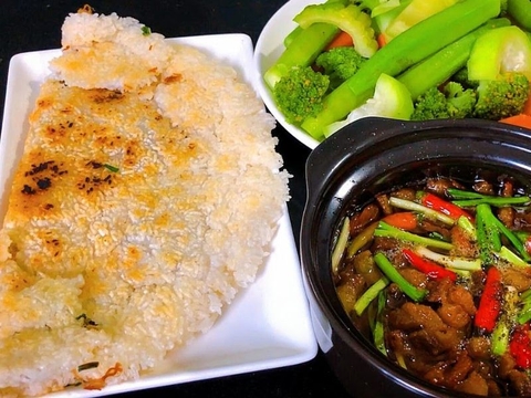 Công thức làm cơm cháy kho quẹt giòn rụm, ăn cực cuốn