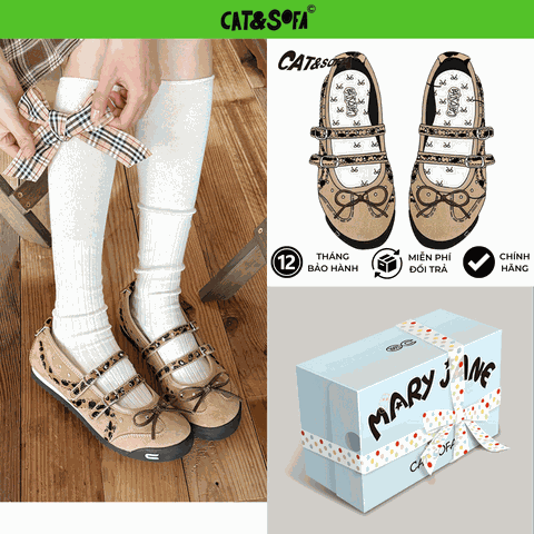 Giày Cat & Sofa Mary Jane Kaki