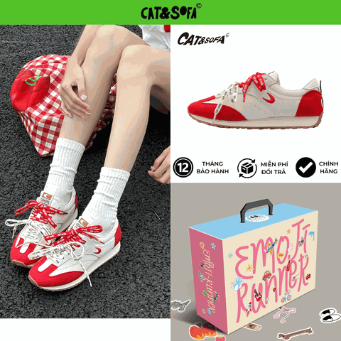 Giày Cat & Sofa Emoji Runner Red Apple 2025