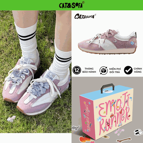 Giày Cat & Sofa Emoji Runner Violet 2025