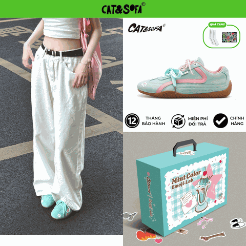 Giày Cat & Sofa Emoji Series Letter