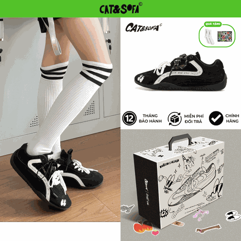 Giày Cat & Sofa Emoji Series Black Eyes