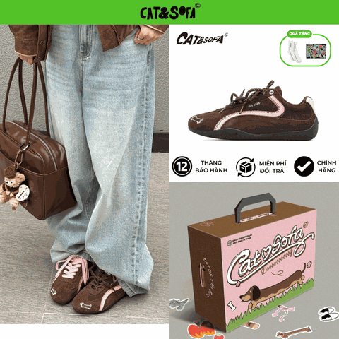 Giày Cat & Sofa Emoji Series Xúc Xích Nâu