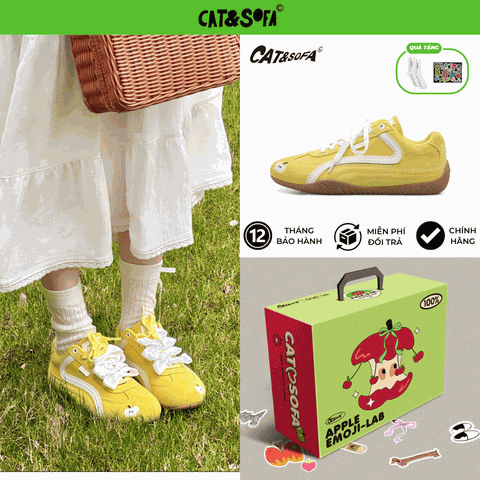 Giày Cat & Sofa Emoji Series Táo Vàng