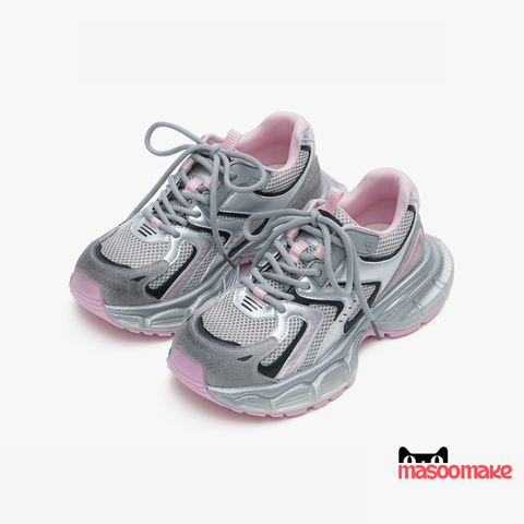 Giày Chunky Sneaker MASOOMAKE 2024 Pink Silver