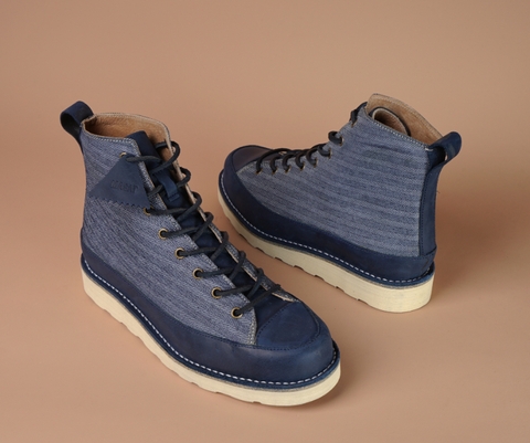 Chuckee High Herringbone Navy