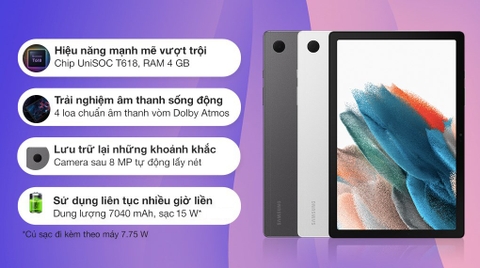 Máy tính bảng Samsung Galaxy Tab A8 (2022) ( Xám, Bạc )