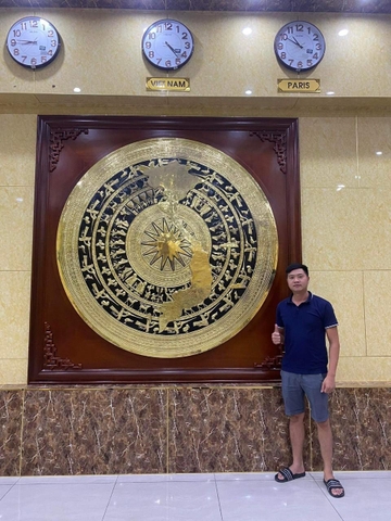 Thi công mặt trống đồng
