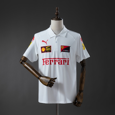 Áo Polo F1 Ferrari 2025 TP ( Trắng )