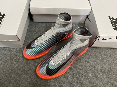 Giày Nike Mercurial Superfly 5 Elite CR7 Cổ Cao ( Cam Xám )