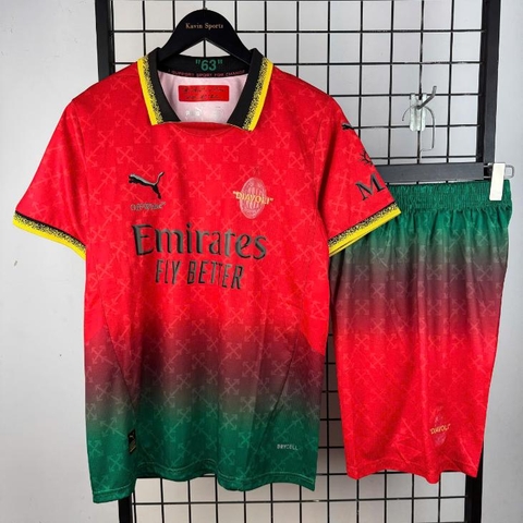 Đồ Fan AC Milan Off White ( Đỏ )
