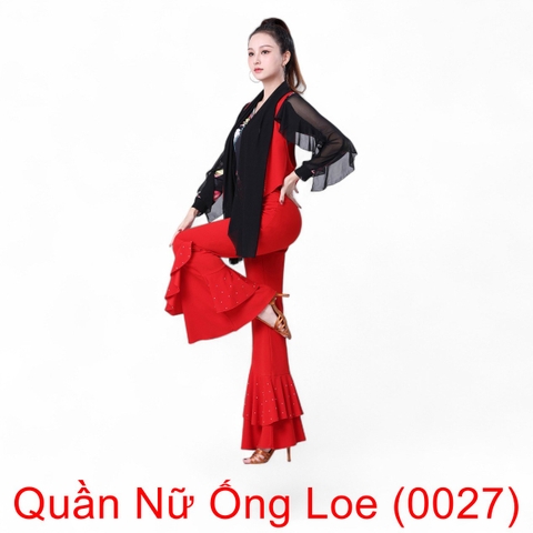 (Aidixing) Quần Nữ Ống Loe (0027) - Đỏ + Size