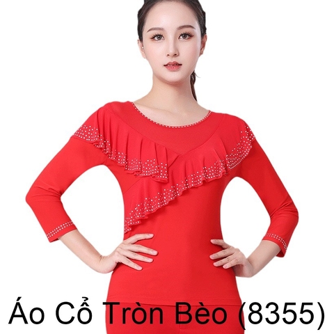 (Aidixing) Áo Cổ Tròn Bèo (8355) - Đỏ + Size