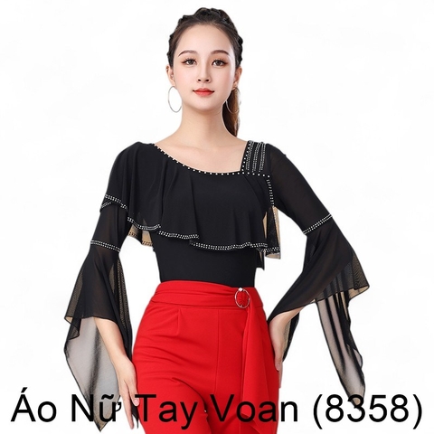 (Aidixing) Áo Nữ Tay Voan (8358) - Đen +Size