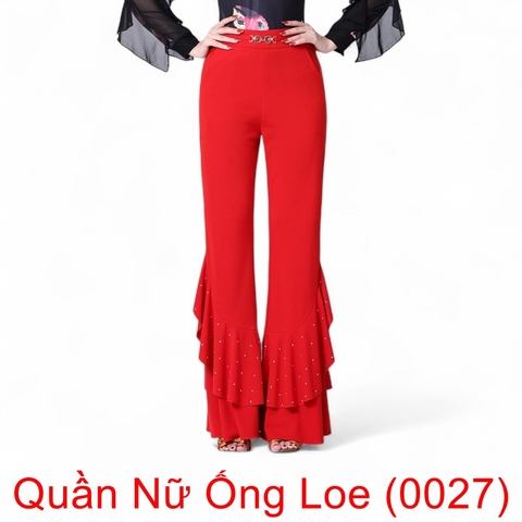 (Aidixing) Quần Nữ Ống Loe (0027) - Đỏ + Size