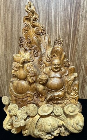 Tượng Để Bàn Phật Di Lặc bằng trầm - 7000T