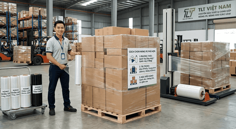 Cách chọn màng PE quấn pallet phù hợp và tiết kiệm chi phí nhất