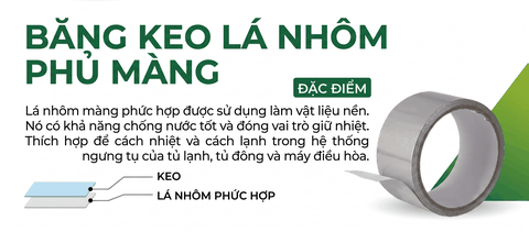 Băng Keo Lá Nhôm Phủ Màng