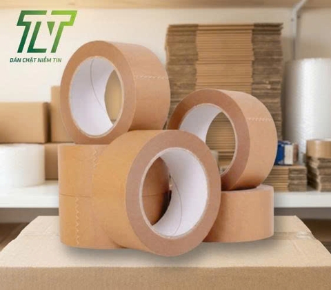Băng Keo Giấy Kraft Kích Hoạt Nước Không Gia Cường