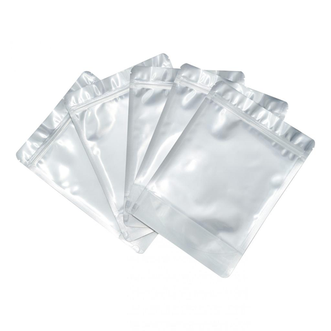 Túi Zip 1 mặt bạc