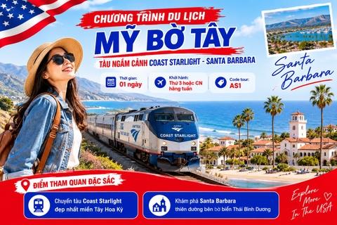 AS1: TÀU NGẮM CẢNH COAST STARLIGHT - SANTA BARBARA