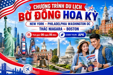 AP6 CHƯƠNG TRÌNH DU LỊCH BỜ ĐÔNG HOA KỲ NEW YORK – PHILADELPHIA WASHINGTON DC THÁC NIAGARA – BOSTON