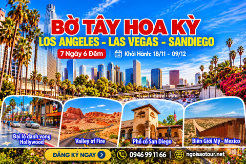 TOUR DU LỊCH MỸ 7N6D (TRỌN GÓI) LOS ANGELES - LAS VEGAS - SAN DIEGO
