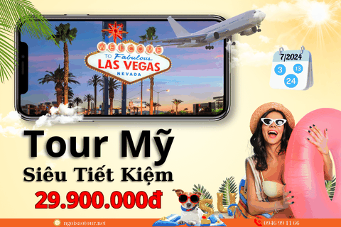 Du Lịch Mỹ - Tour Mỹ Bờ Tây Siêu Tiết Kiệm Kết Hợp Thăm Thân 7N6Đ Los Angeles - Las Vegas - San Diego Tháng 7