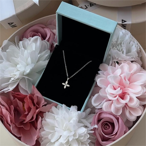 Dây Chuyền Bạc 925 Cỏ 4 Lá May Mắn - Tiny 4 Leaf Clover - VGN21