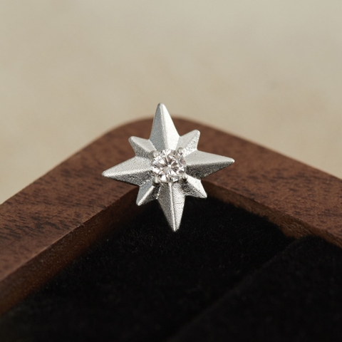 Charm Kính Bạc 925 Sao 8 Cánh -  Lumi Star - VKC18