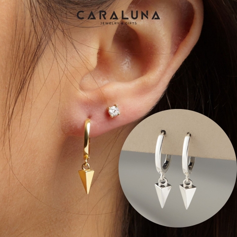 (1 Cái) Khuyên Tai Hoop Bạc 925 Dáng Treo Hình Mũi Tên Poison Arrow Earrings - CARA LUNA - BE25-L