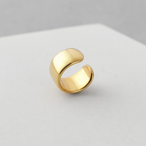 (1 Cái) Khuyên Tai Kẹp Vành Bạc 925 Bản Dẹt Classic Ear Cuff - BE18-L - Hover