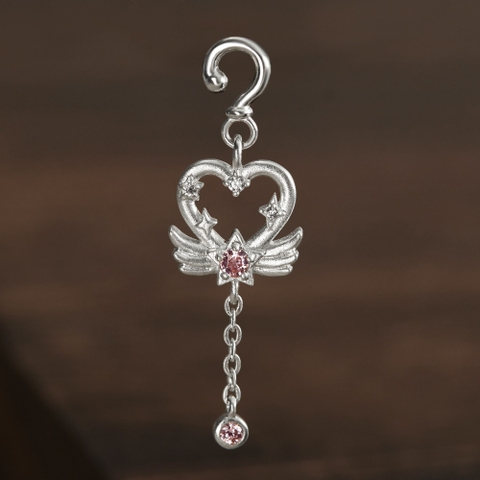 Charm Kính Bạc 925 Gậy Trái Tim Sakura -  Dream Heart - VKC04