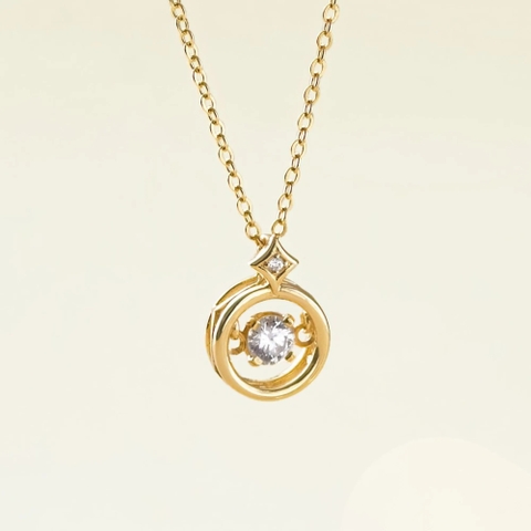 Dây Chuyền Bạc 925 Ngôi Sao Đính Đá Nhảy Star Dancing Stone - VCN27-CZ